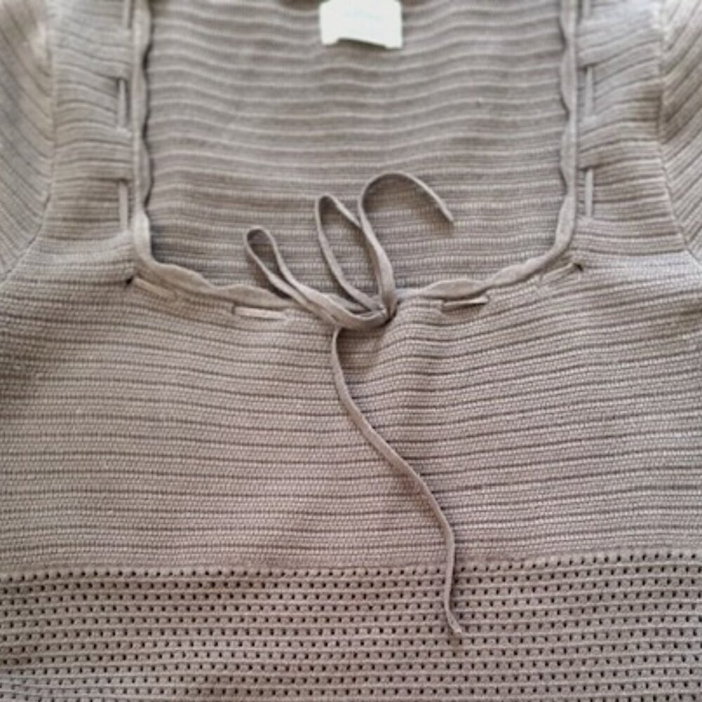 Aritzia Wilfred Brown Crochet Reception Dress in Size Small - Picture 3 of 5